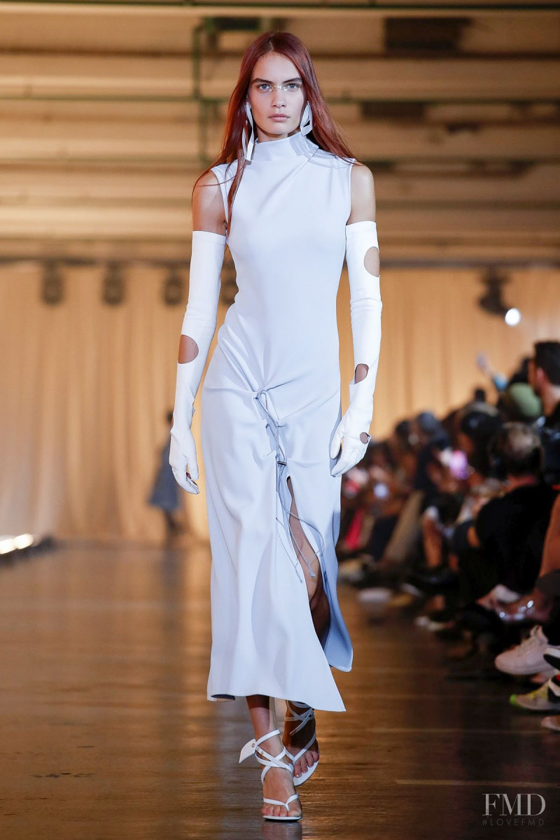 Nina Marker featured in  the Off-White fashion show for Spring/Summer 2020
