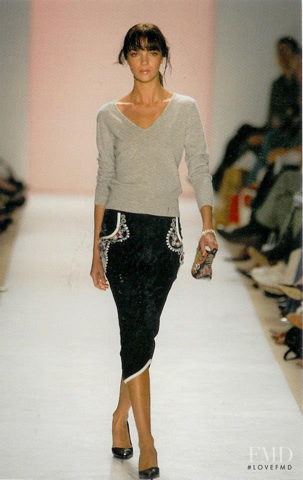 Mariacarla Boscono featured in  the Matthew Williamson fashion show for Spring/Summer 2004