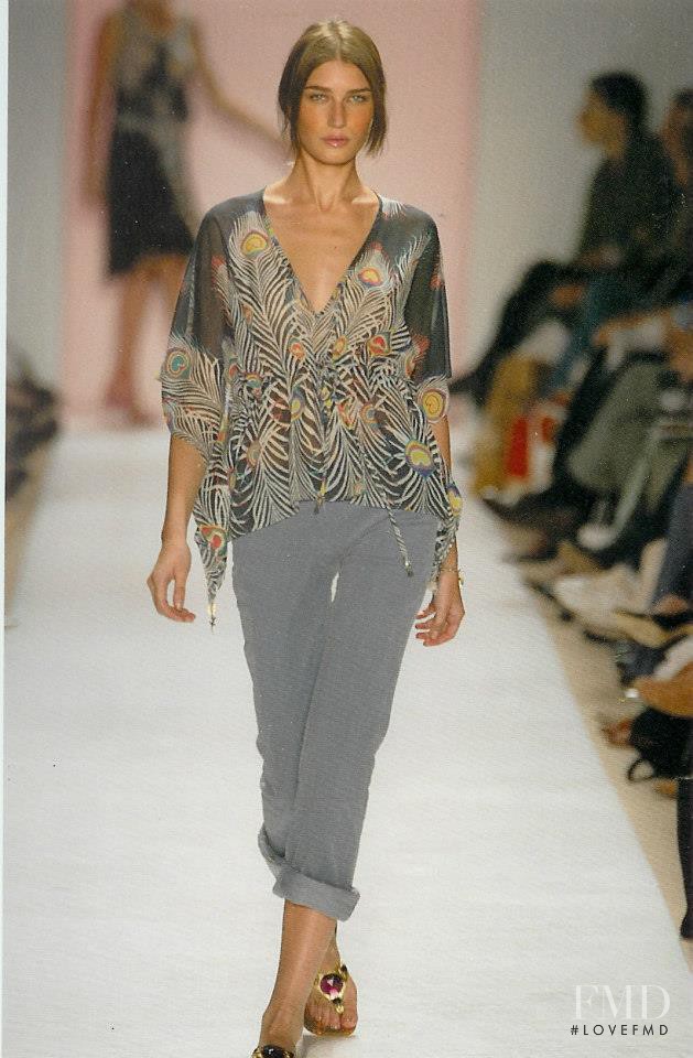 Eugenia Volodina featured in  the Matthew Williamson fashion show for Spring/Summer 2004
