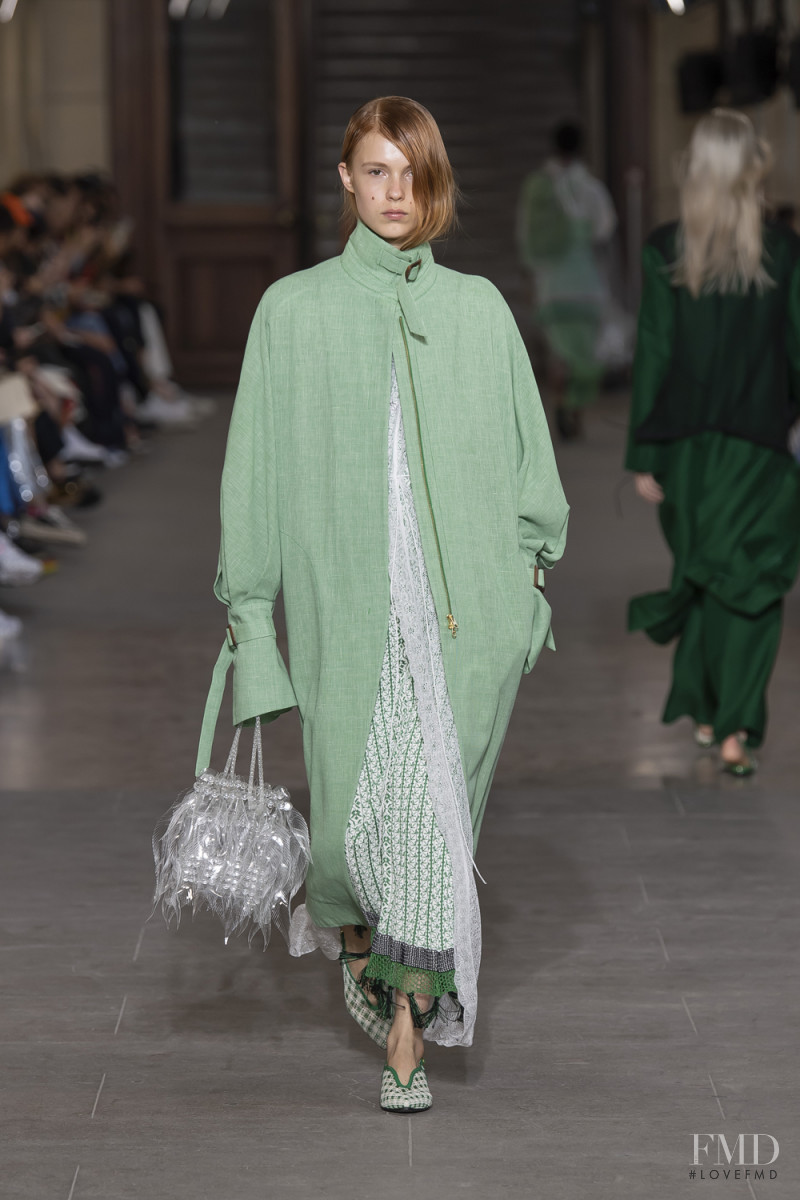 Yeva Podurian featured in  the Mame Kurogouchi fashion show for Spring/Summer 2020