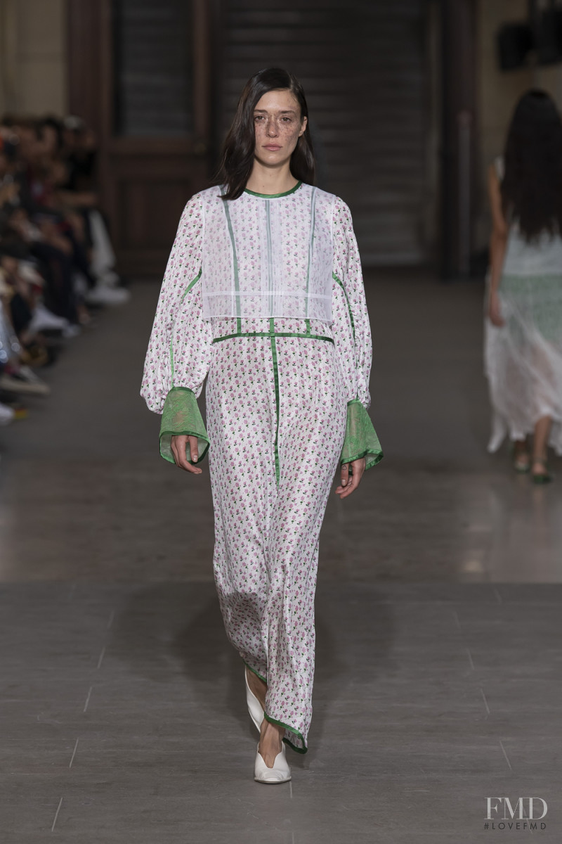 Maeva Nikita Giani Marshall featured in  the Mame Kurogouchi fashion show for Spring/Summer 2020