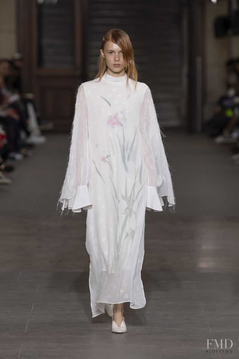 Yeva Podurian featured in  the Mame Kurogouchi fashion show for Spring/Summer 2020