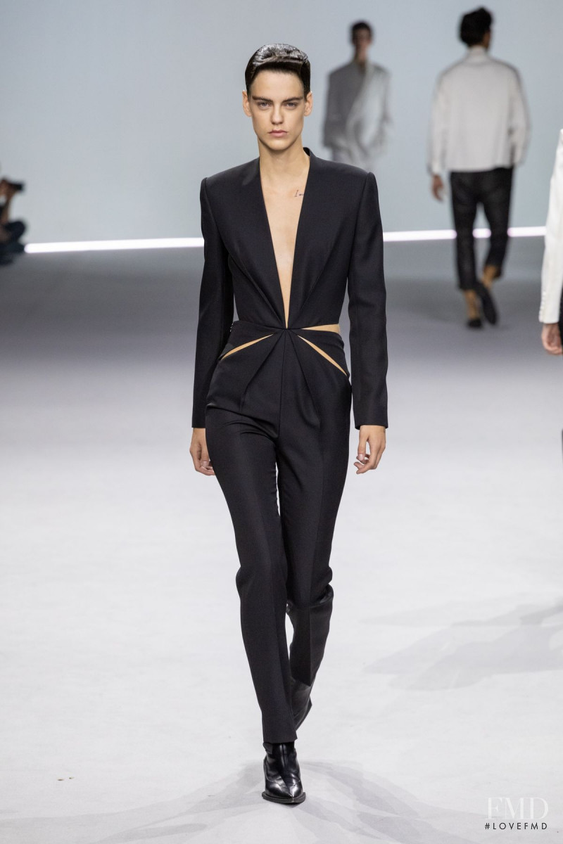 Miriam Sanchez featured in  the Haider Ackermann fashion show for Spring/Summer 2020