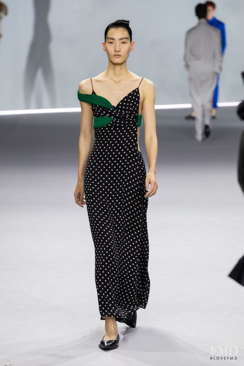 Lina Zhang featured in  the Haider Ackermann fashion show for Spring/Summer 2020