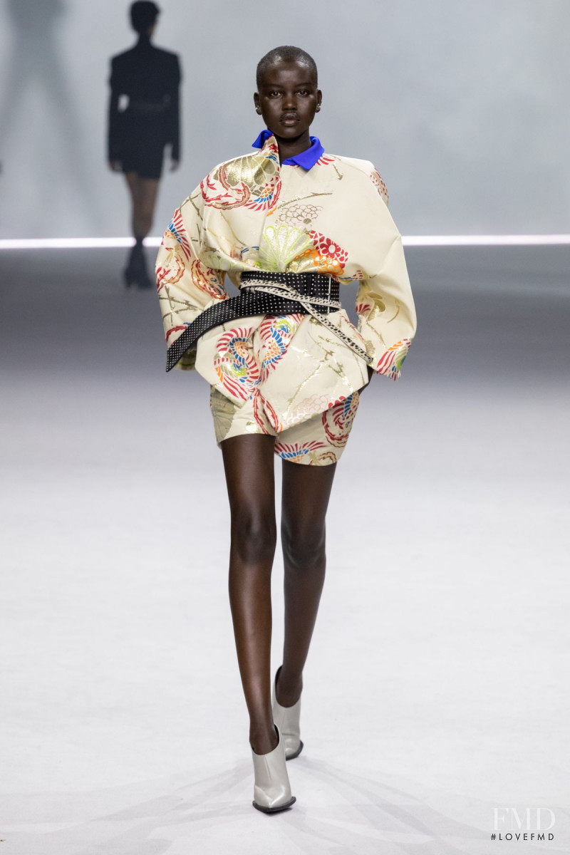 Adut Akech Bior featured in  the Haider Ackermann fashion show for Spring/Summer 2020