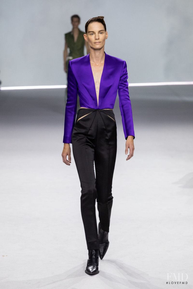 Iris Strubegger featured in  the Haider Ackermann fashion show for Spring/Summer 2020