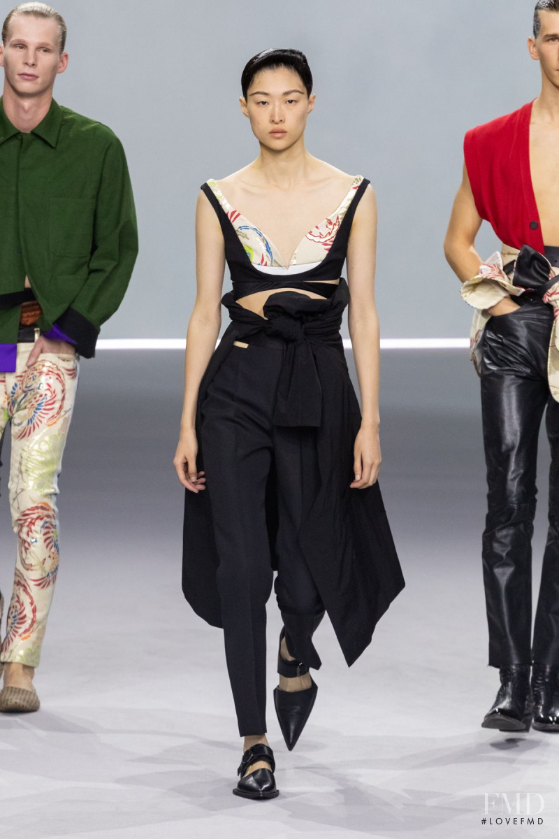 Chu Wong featured in  the Haider Ackermann fashion show for Spring/Summer 2020
