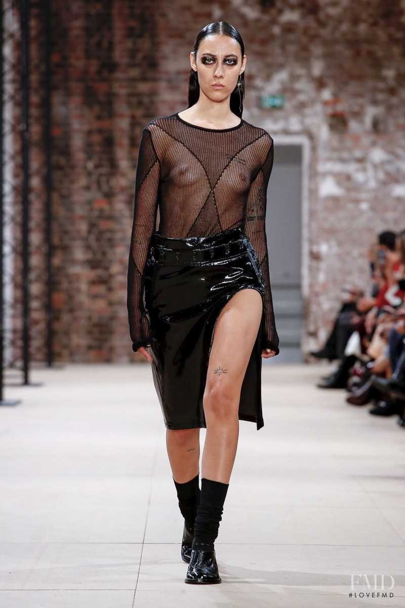 Gaia Orgeas featured in  the Ann Demeulemeester fashion show for Spring/Summer 2020