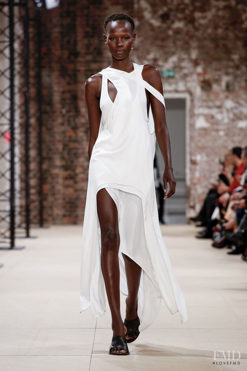 Shanelle Nyasiase featured in  the Ann Demeulemeester fashion show for Spring/Summer 2020