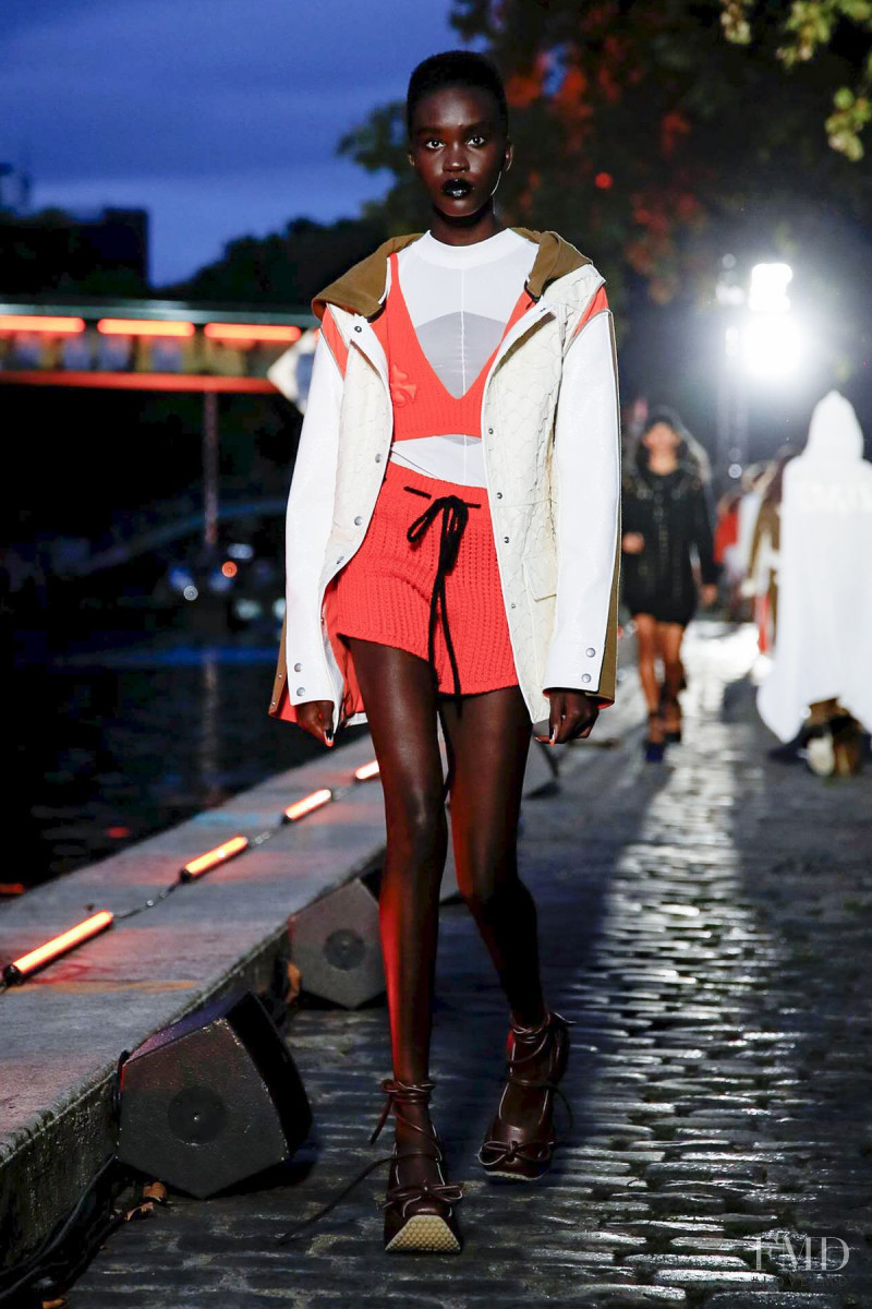 Achenrin Madit featured in  the André Courrèges fashion show for Spring/Summer 2020