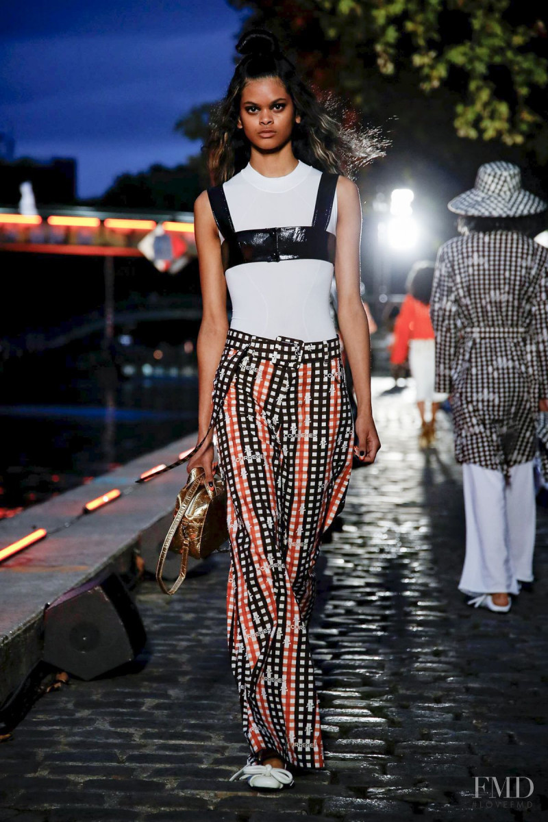 Dahely Nunez featured in  the André Courrèges fashion show for Spring/Summer 2020