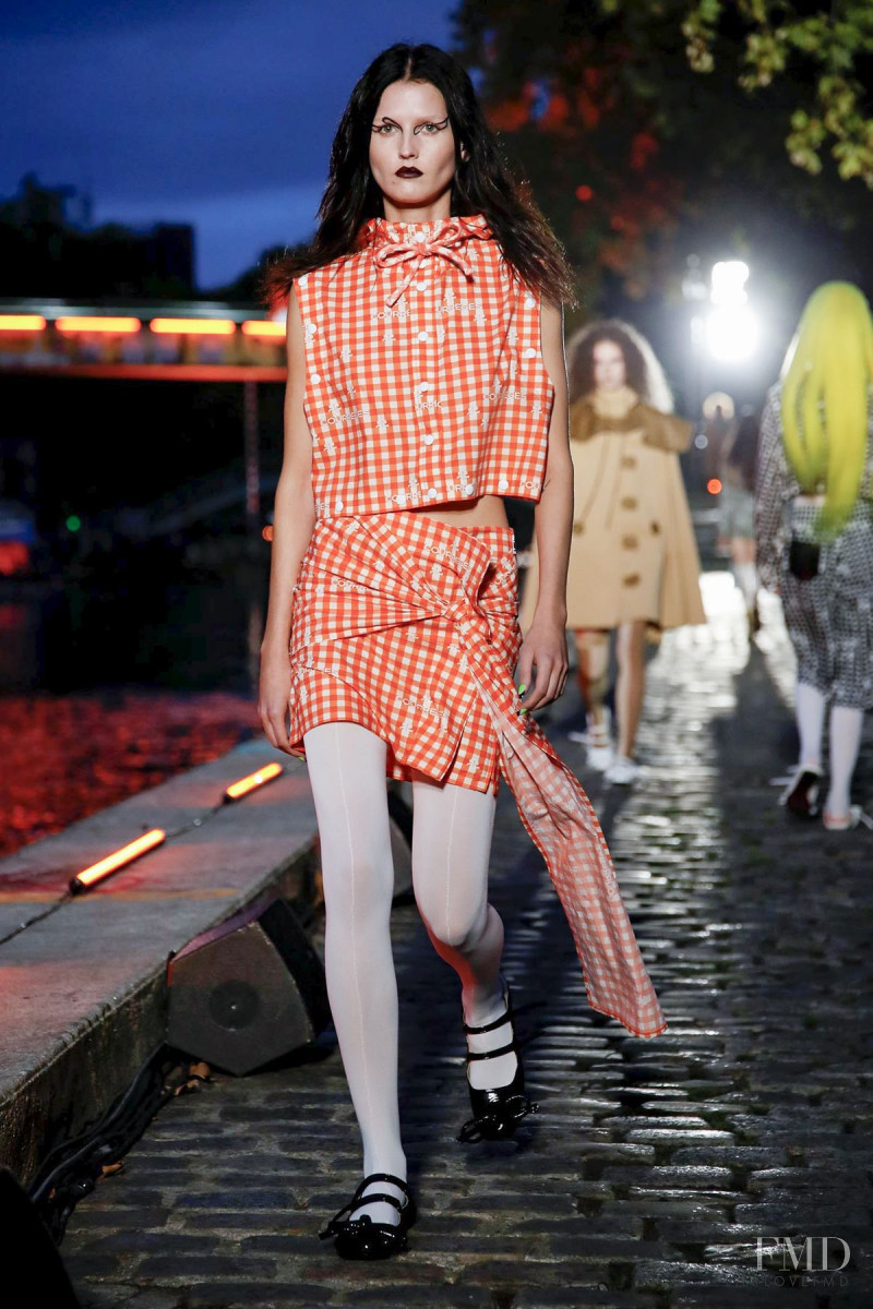 Katlin Aas featured in  the André Courrèges fashion show for Spring/Summer 2020