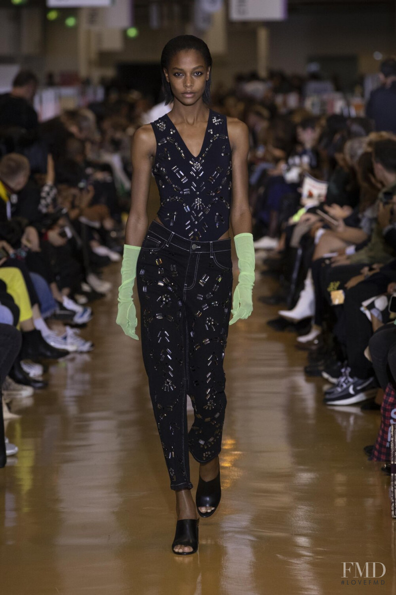 Karly Loyce featured in  the Koche fashion show for Spring/Summer 2020