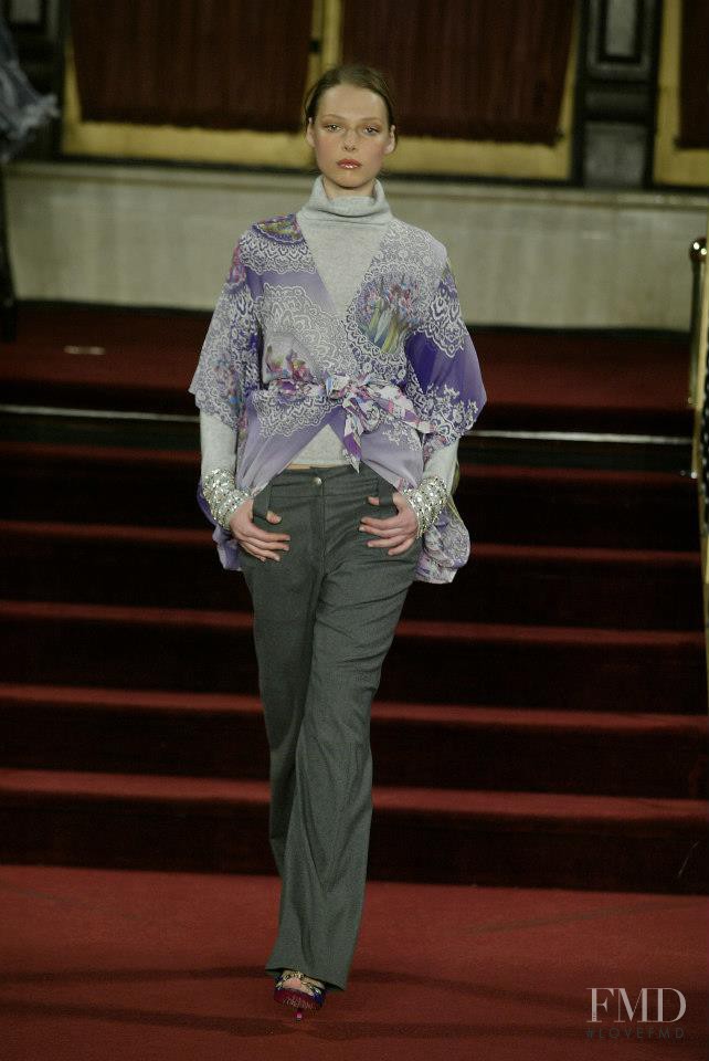 Polina Kouklina featured in  the Matthew Williamson fashion show for Autumn/Winter 2005