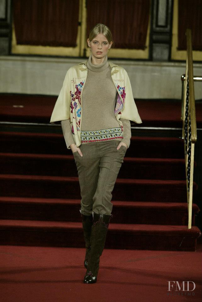 Julia Stegner featured in  the Matthew Williamson fashion show for Autumn/Winter 2005