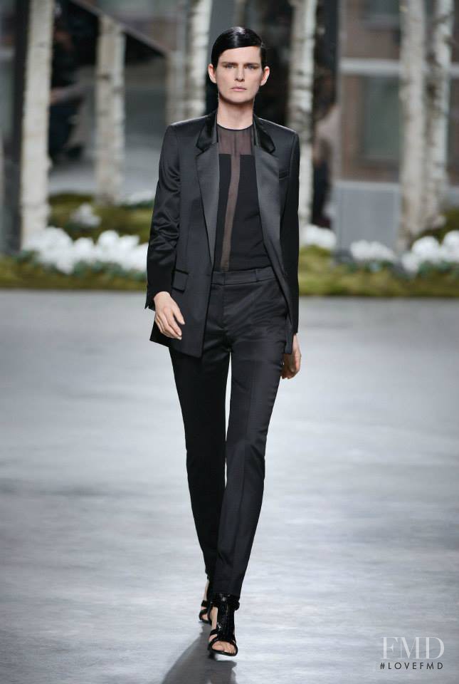 Stella Tennant featured in  the Boss by Hugo Boss fashion show for Autumn/Winter 2014
