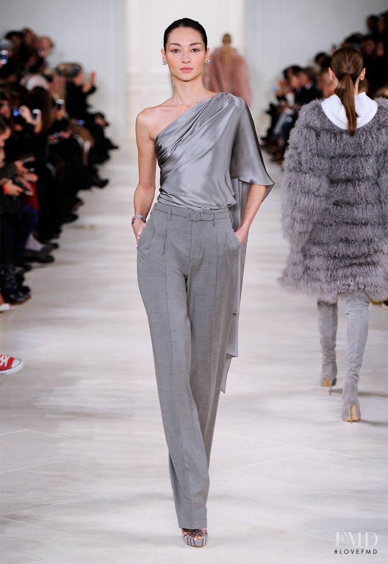 Bruna Tenório featured in  the Ralph Lauren Collection fashion show for Autumn/Winter 2014