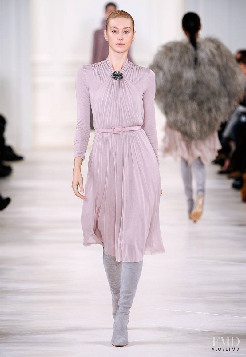 Anastassia Khozissova featured in  the Ralph Lauren Collection fashion show for Autumn/Winter 2014