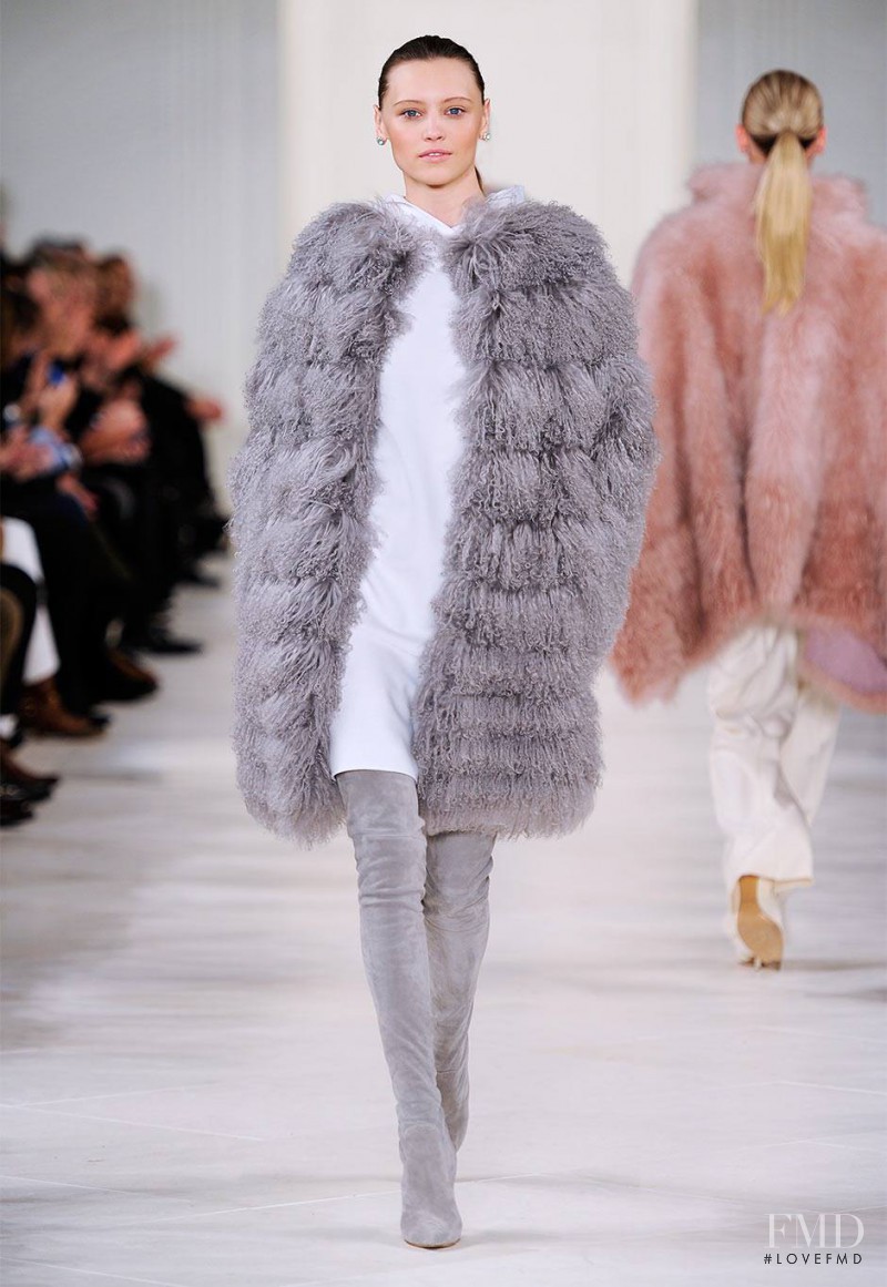 Mila Krasnoiarova featured in  the Ralph Lauren Collection fashion show for Autumn/Winter 2014