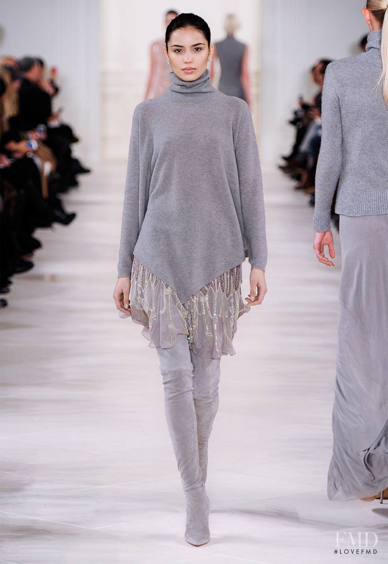 Irina Sharipova featured in  the Ralph Lauren Collection fashion show for Autumn/Winter 2014