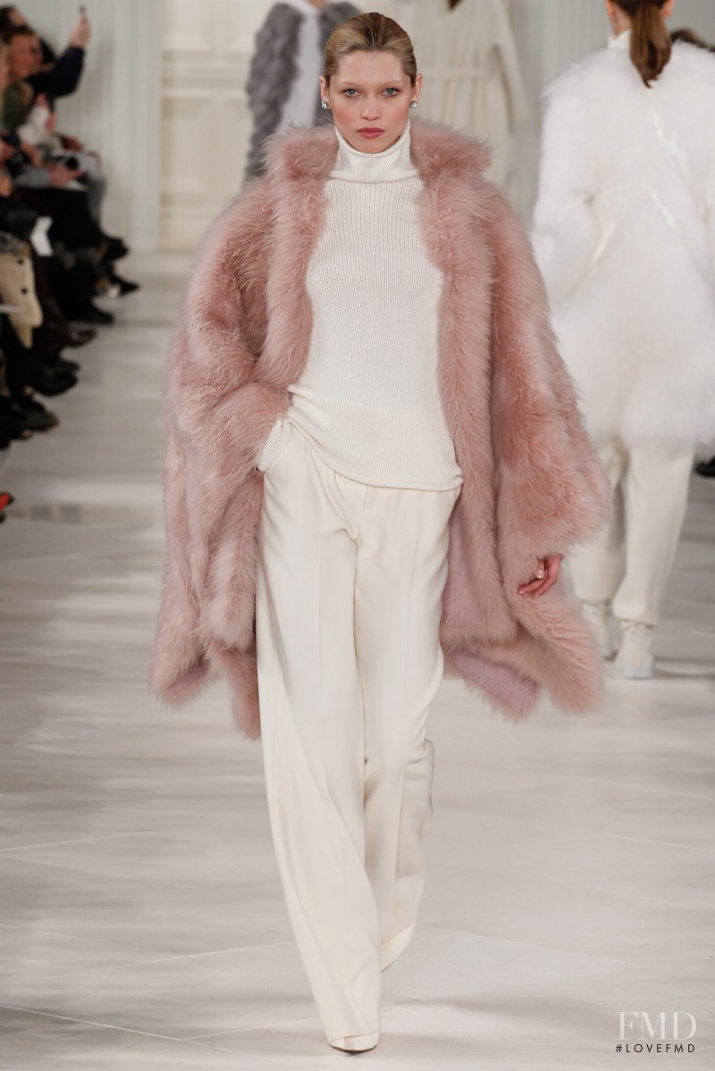 Hana Jirickova featured in  the Ralph Lauren Collection fashion show for Autumn/Winter 2014