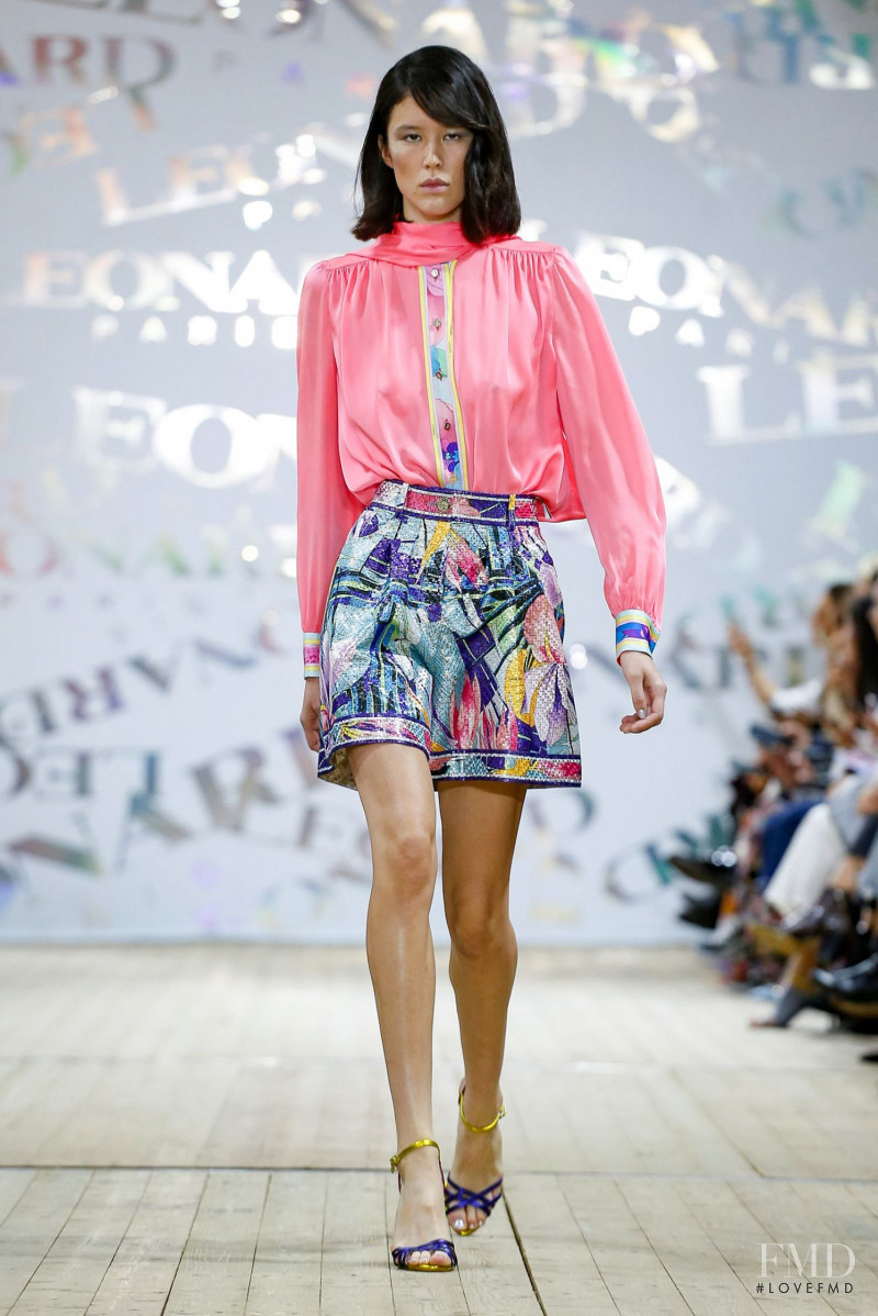 Kennah Lau featured in  the Leonard fashion show for Spring/Summer 2020