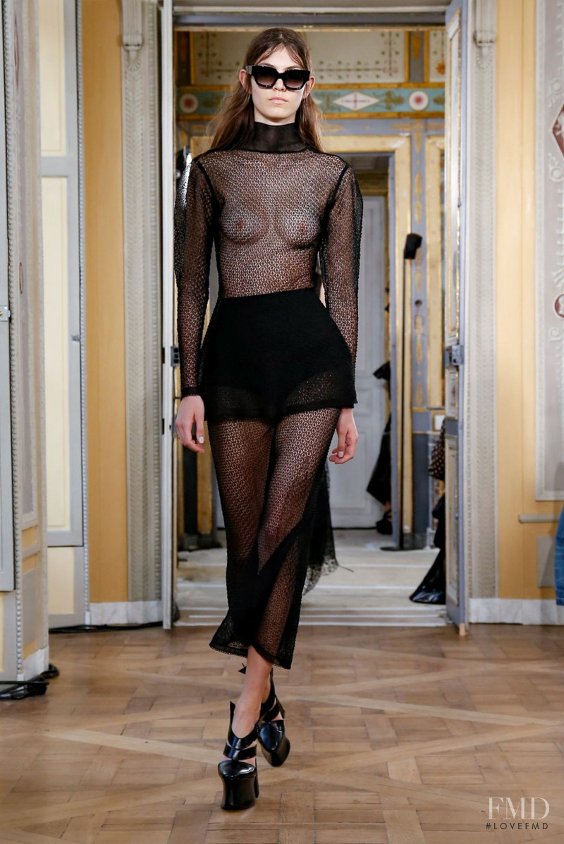 Alberte Mortensen featured in  the Olivier Theyskens fashion show for Spring/Summer 2020