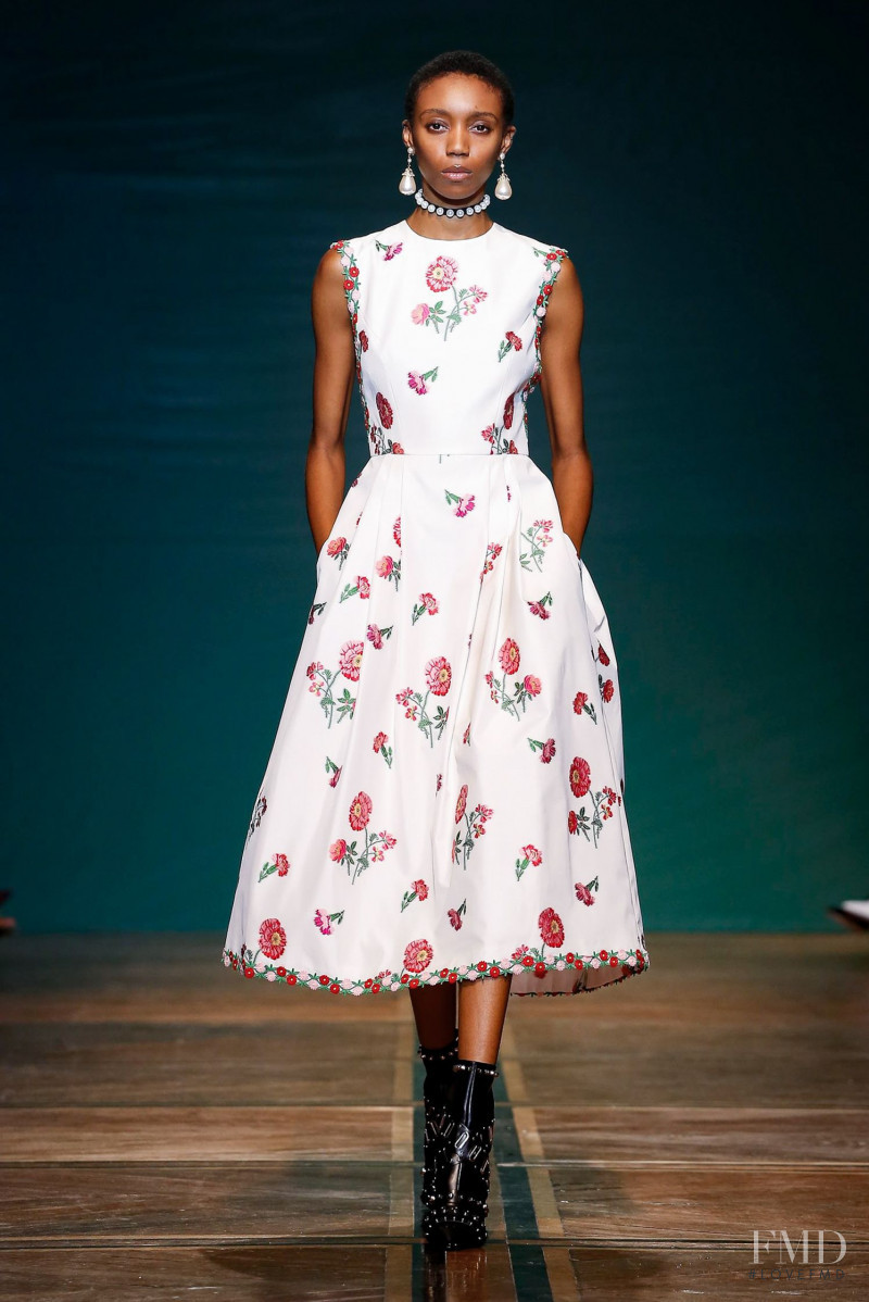 Hannah Shakespeare featured in  the Andrew Gn fashion show for Spring/Summer 2020