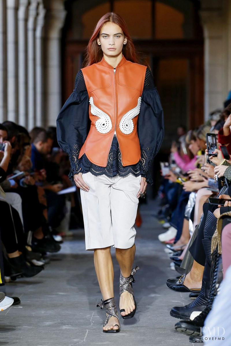 Nina Marker featured in  the Cedric Charlier fashion show for Spring/Summer 2020