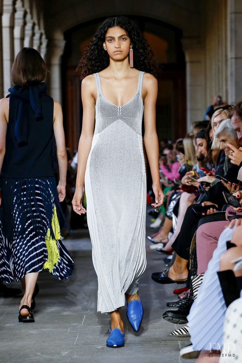 Mariana Barcelos featured in  the Cedric Charlier fashion show for Spring/Summer 2020