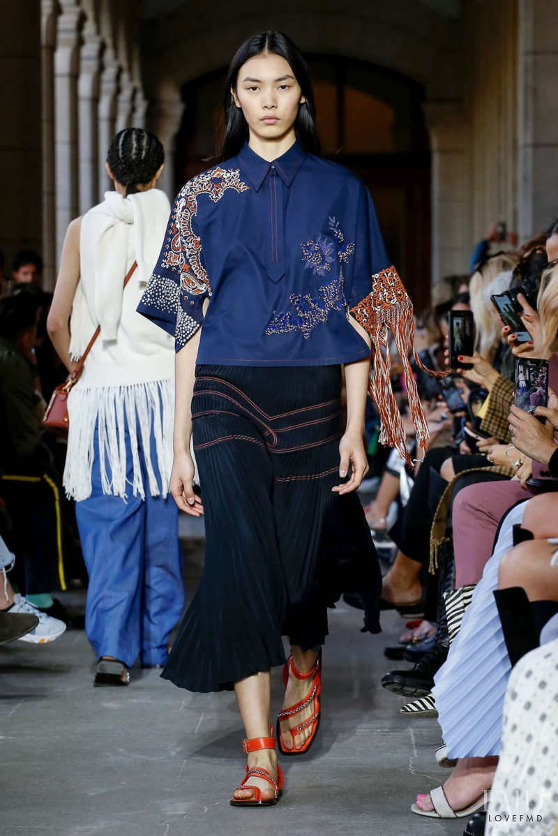 Bingbing Liu featured in  the Cedric Charlier fashion show for Spring/Summer 2020