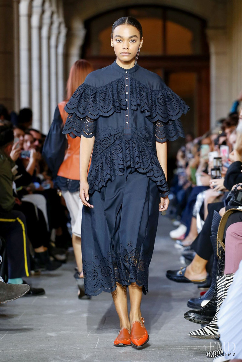 Alexis Sundman featured in  the Cedric Charlier fashion show for Spring/Summer 2020
