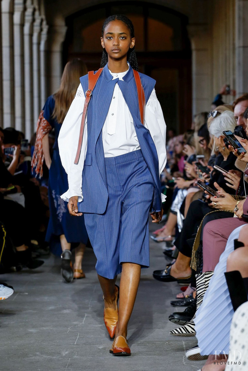 Dotain Yeshitela featured in  the Cedric Charlier fashion show for Spring/Summer 2020