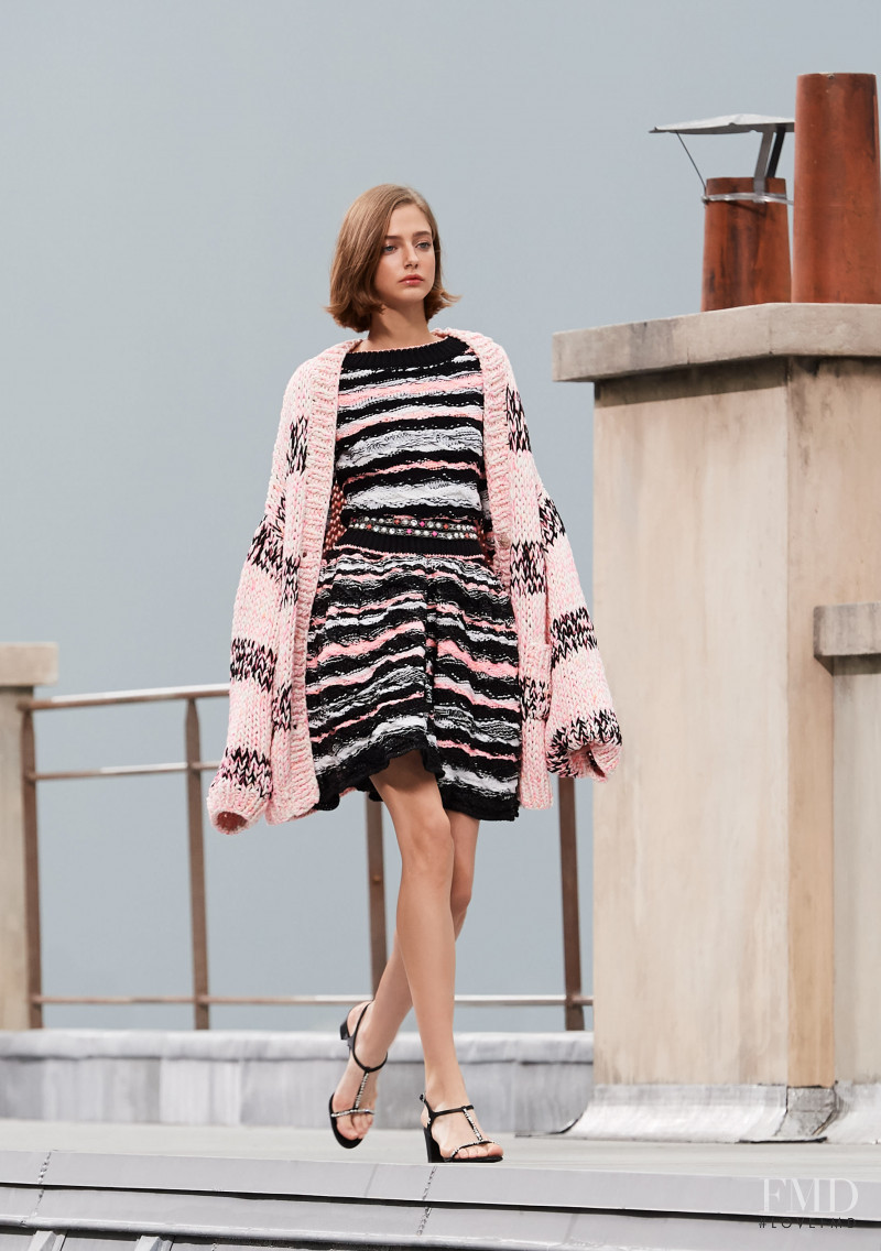 Liza Popova featured in  the Chanel fashion show for Spring/Summer 2020