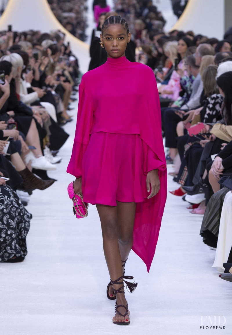 Blesnya Minher featured in  the Valentino fashion show for Spring/Summer 2020