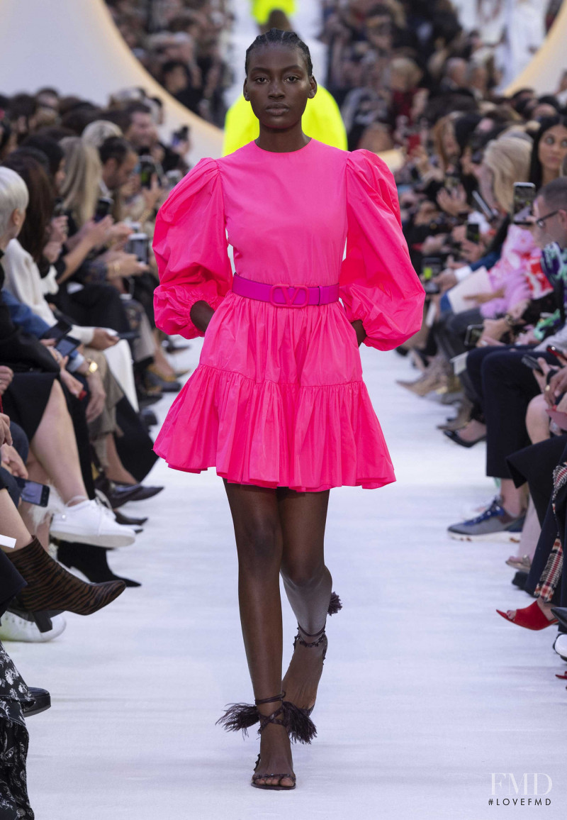 Leslye Houenou De Dravo featured in  the Valentino fashion show for Spring/Summer 2020