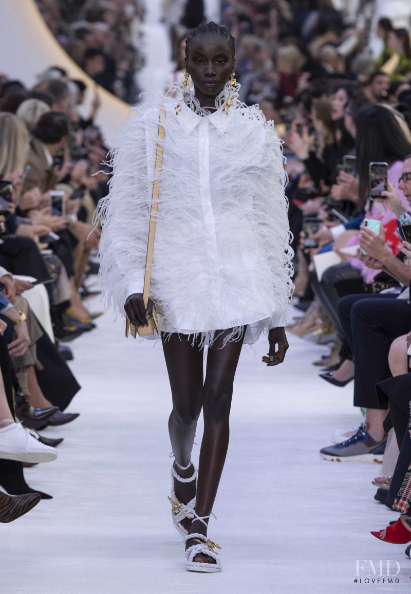 Anok Yai featured in  the Valentino fashion show for Spring/Summer 2020