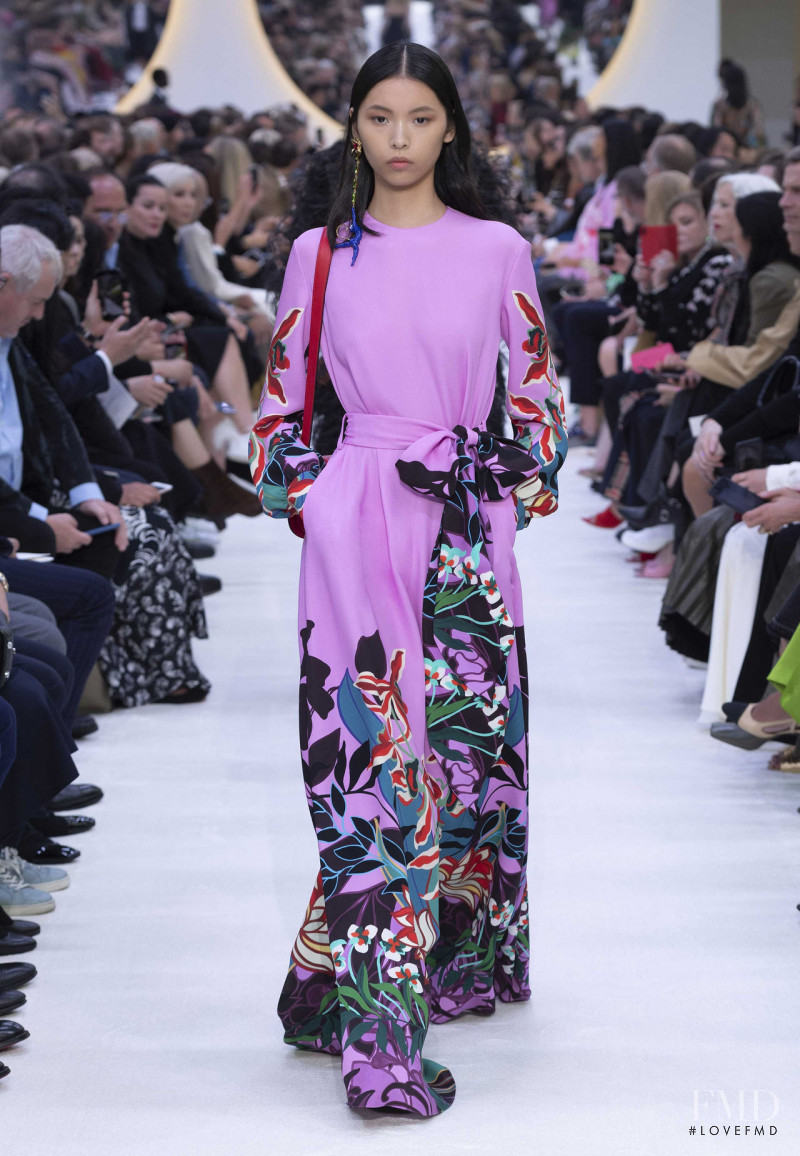 Qin Tian featured in  the Valentino fashion show for Spring/Summer 2020