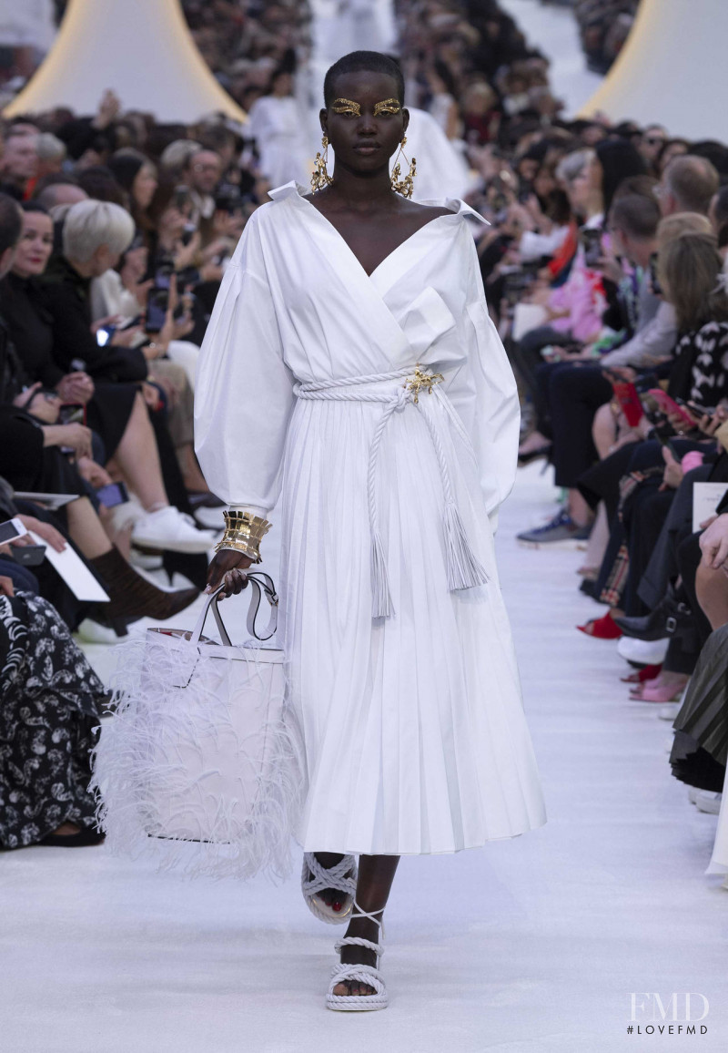 Adut Akech Bior featured in  the Valentino fashion show for Spring/Summer 2020