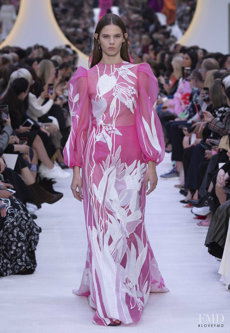 Julia Merkelbach featured in  the Valentino fashion show for Spring/Summer 2020