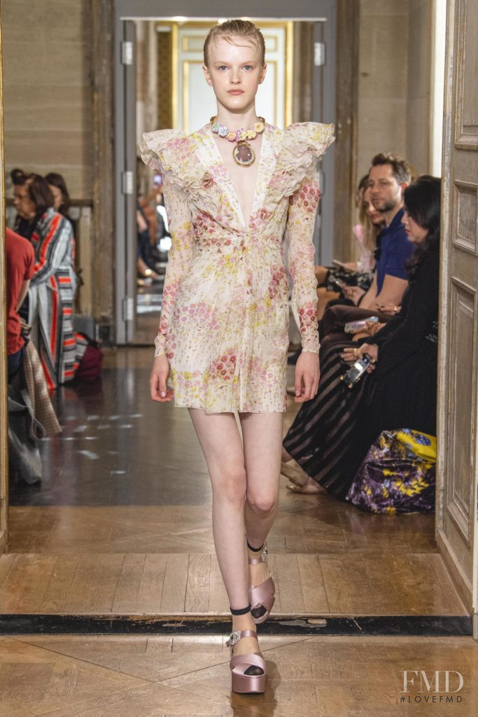 Hannah Motler featured in  the Giambattista Valli fashion show for Spring/Summer 2020