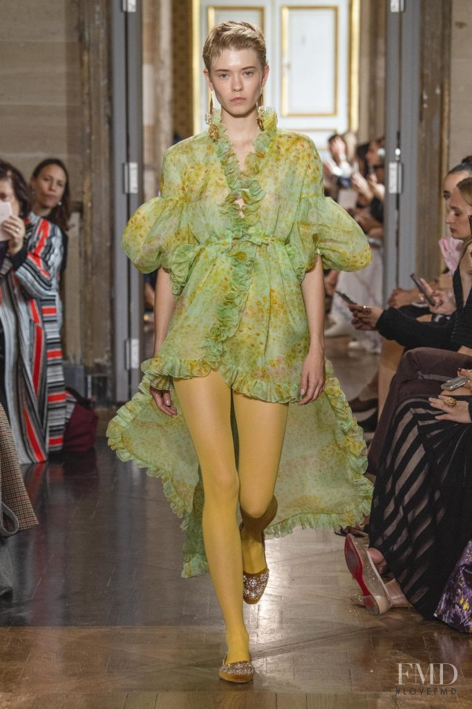 Maike Inga featured in  the Giambattista Valli fashion show for Spring/Summer 2020