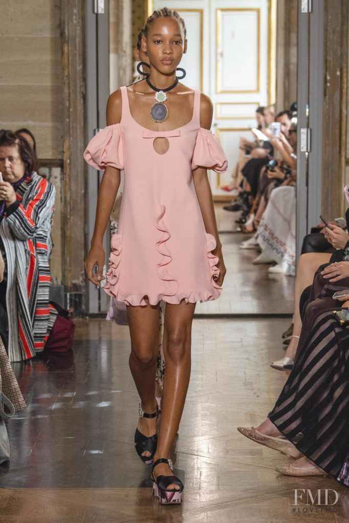 Sculy Mejia Escobosa featured in  the Giambattista Valli fashion show for Spring/Summer 2020