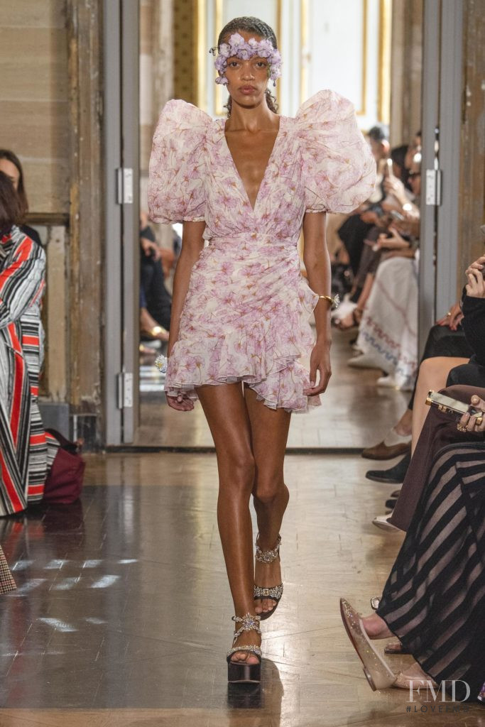 Kukua Williams featured in  the Giambattista Valli fashion show for Spring/Summer 2020