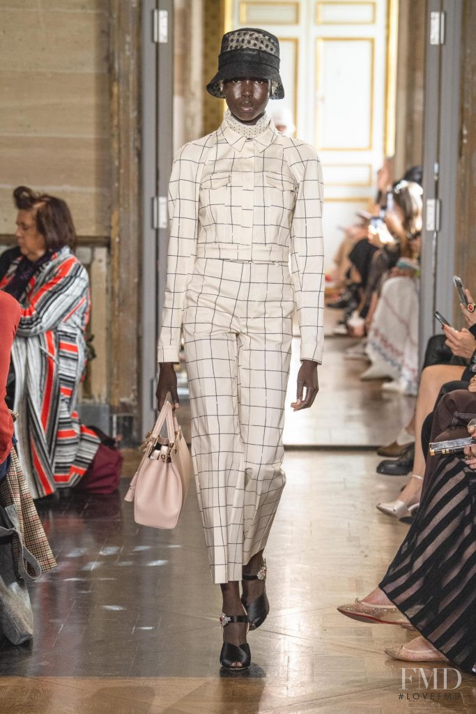 Ajok Madel featured in  the Giambattista Valli fashion show for Spring/Summer 2020