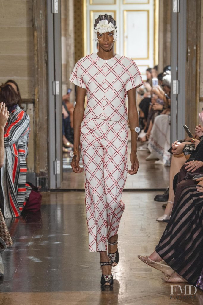 Kyla Ramsey featured in  the Giambattista Valli fashion show for Spring/Summer 2020