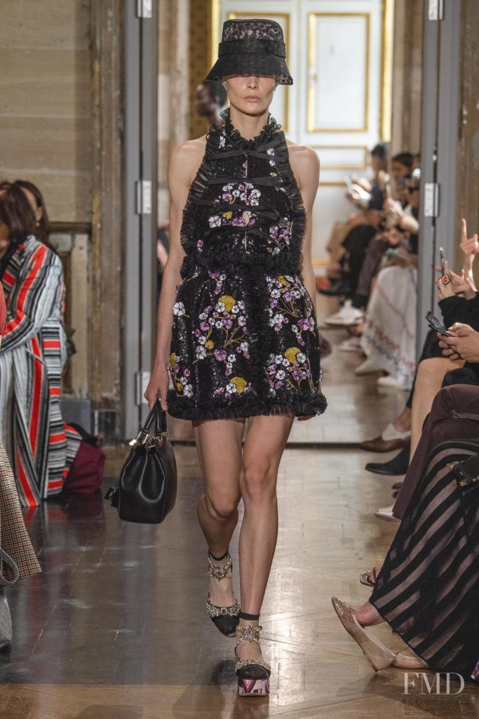 Emily Godwin featured in  the Giambattista Valli fashion show for Spring/Summer 2020