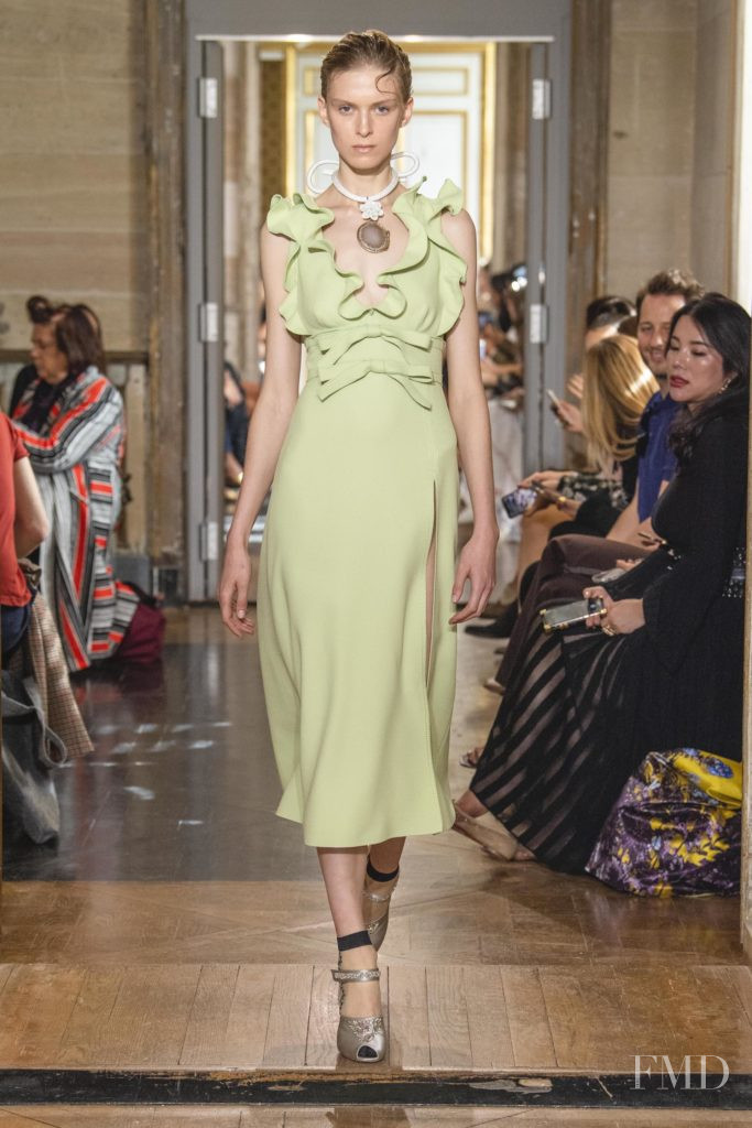 Emily Driver featured in  the Giambattista Valli fashion show for Spring/Summer 2020