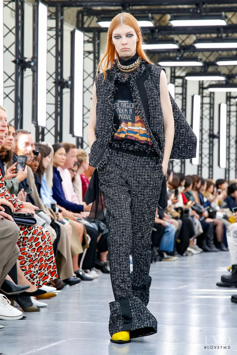 Remington Williams featured in  the Sacai fashion show for Spring/Summer 2020