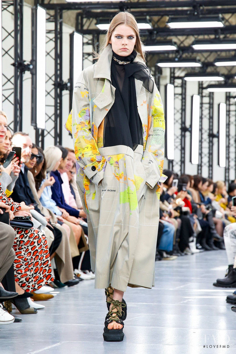 Maud Hoevelaken featured in  the Sacai fashion show for Spring/Summer 2020